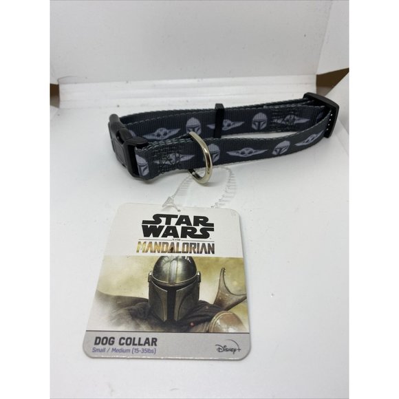 New Star Wars Dog Collar For Small/Medium Dogs 15-35 lbs Mandalorian Yoda Black - Picture 1 of 4